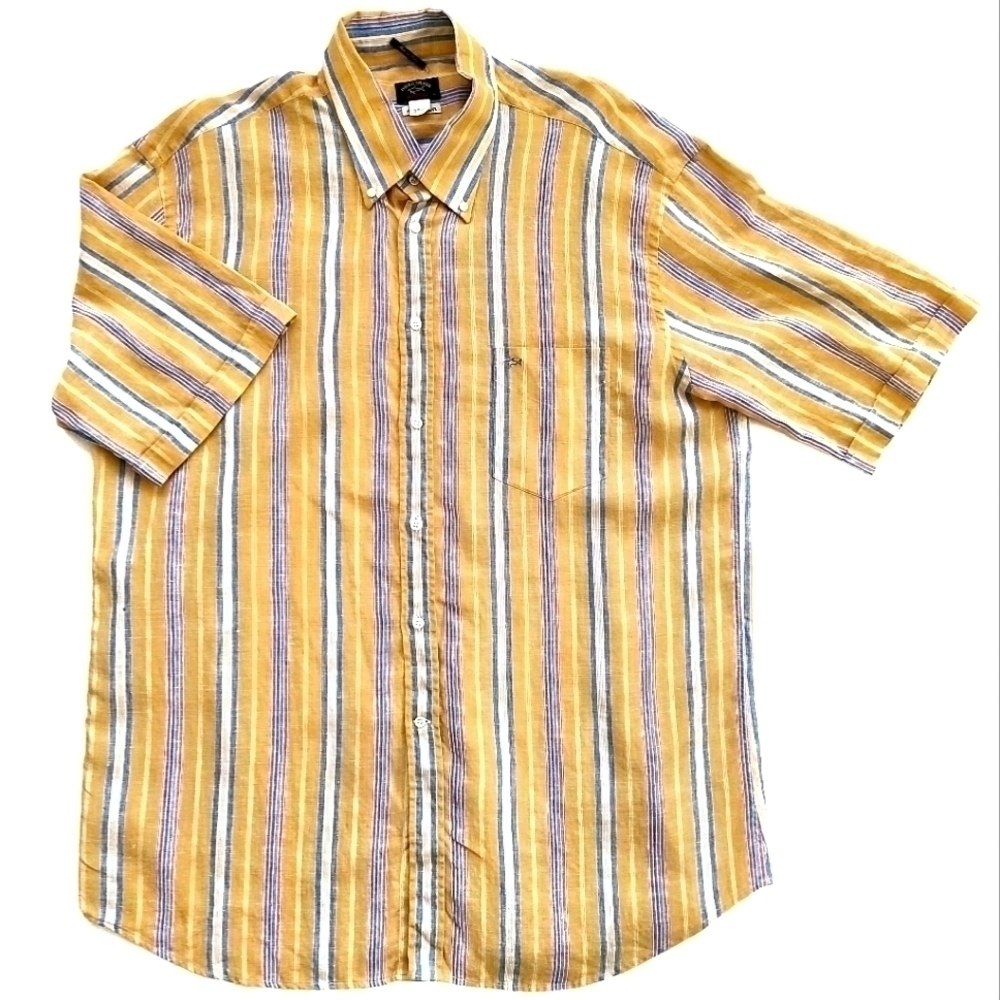 Paul & Shark Yellow & Blue Striped Button-Up Shirt